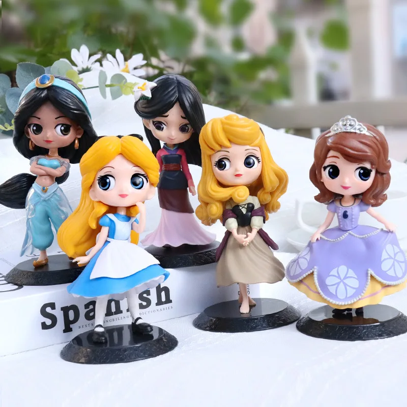 

Disney cartoon anime peripheral Snow White Ariel Anna Elsa figurine model cake baking decoration ornaments