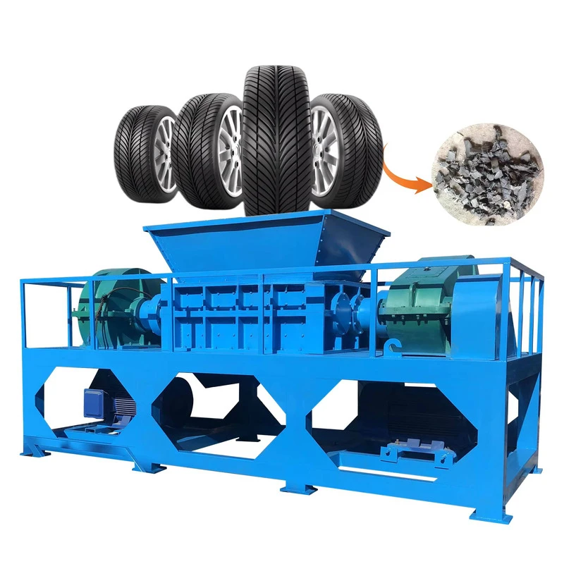 Dual-axis Industrial Shredder For Solid Waste Recycling Film Crusher Hard Material Head Adhesive