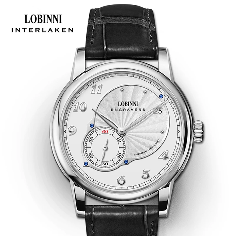 LOBINNI High Quality Micro-Rotor Super Thin Movement Men Watches Automatic Mechanical Watches Sapphire Galss Waterpoor Watches