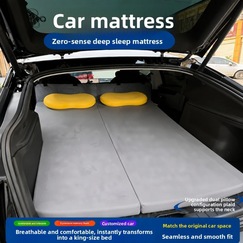 Foldable Memory Foam Car Mattress Camping Sleeping Pad Rear Trunk Bed Cushion Portable Vehicle Travel Comfortable  Sleeping Mat