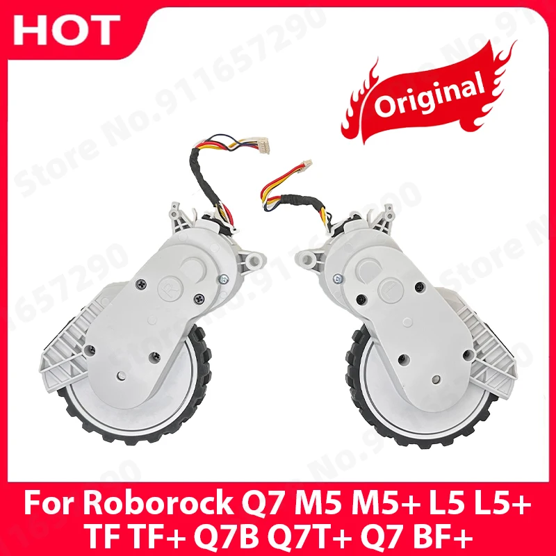

Left and Right Wheels White For Roborock Q7 M5 M5+ L5 L5+ TF TF+ Q7B Q7T+ Q7 BF+ Vacuum Cleaner Accessories