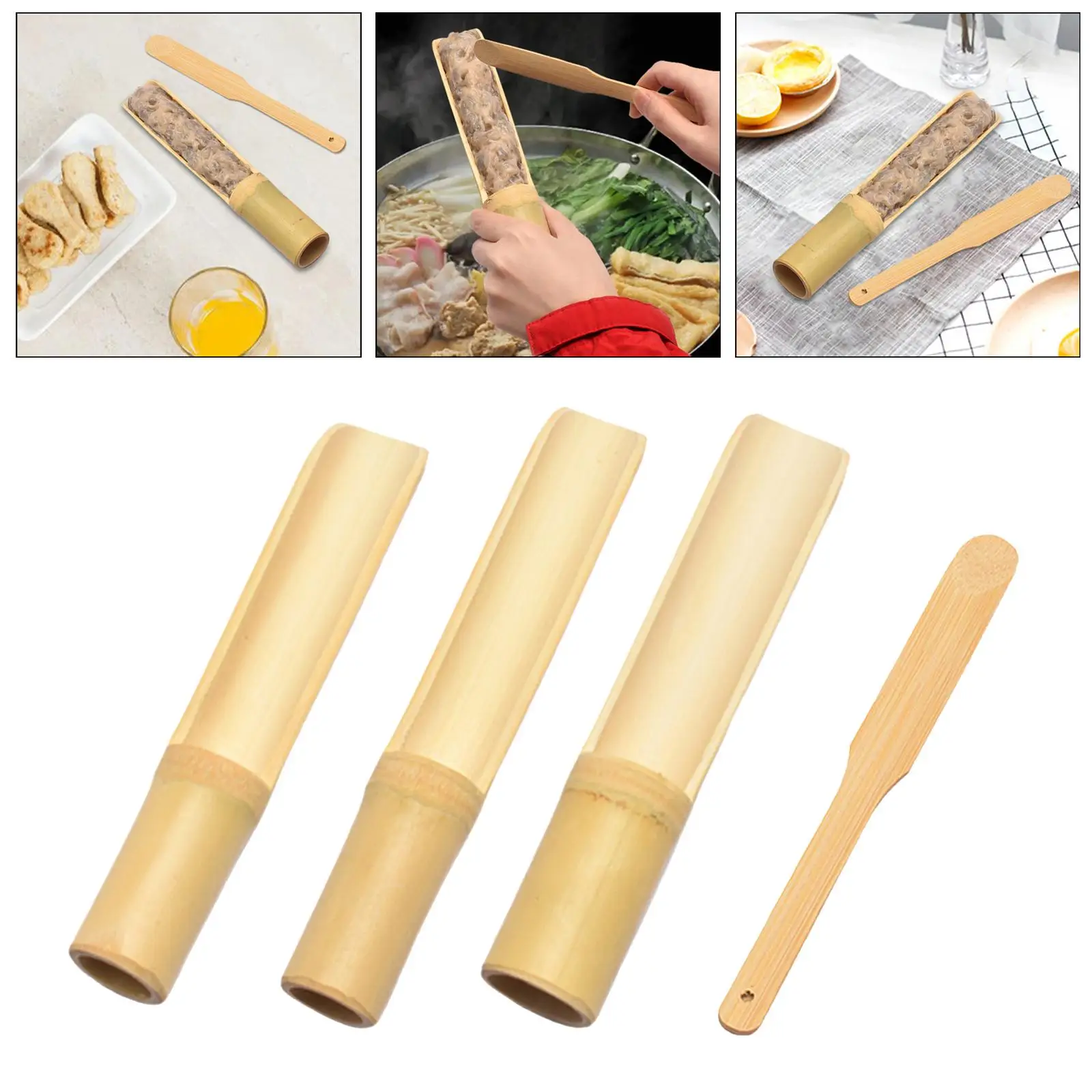 Bamboo Meatball Maker Multifunctional Accessories Utensils Gadgets Spoon Convenient Set for Making Ball