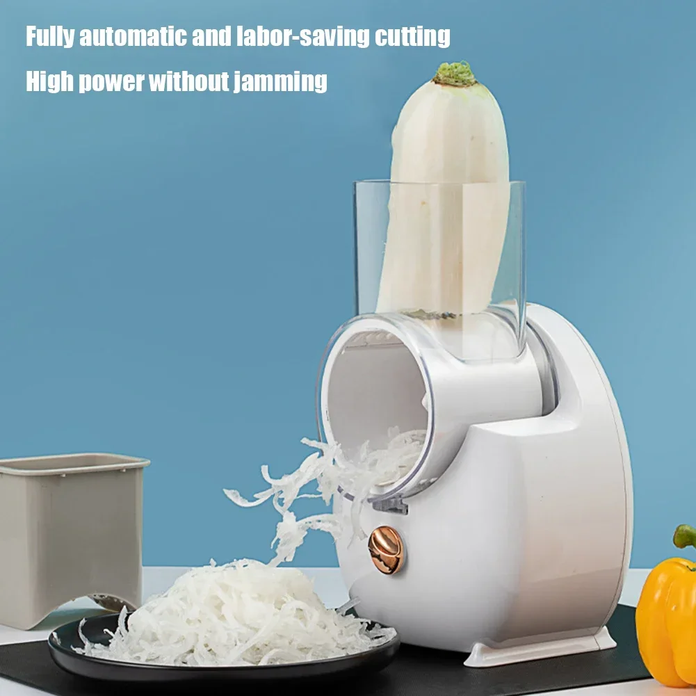 3 in 1 Electric Vegetable Cutter Automatic Vegetable Slicer Potato Grate Shredded Graters Carrot Cheese Fruit Kitchen Supplies