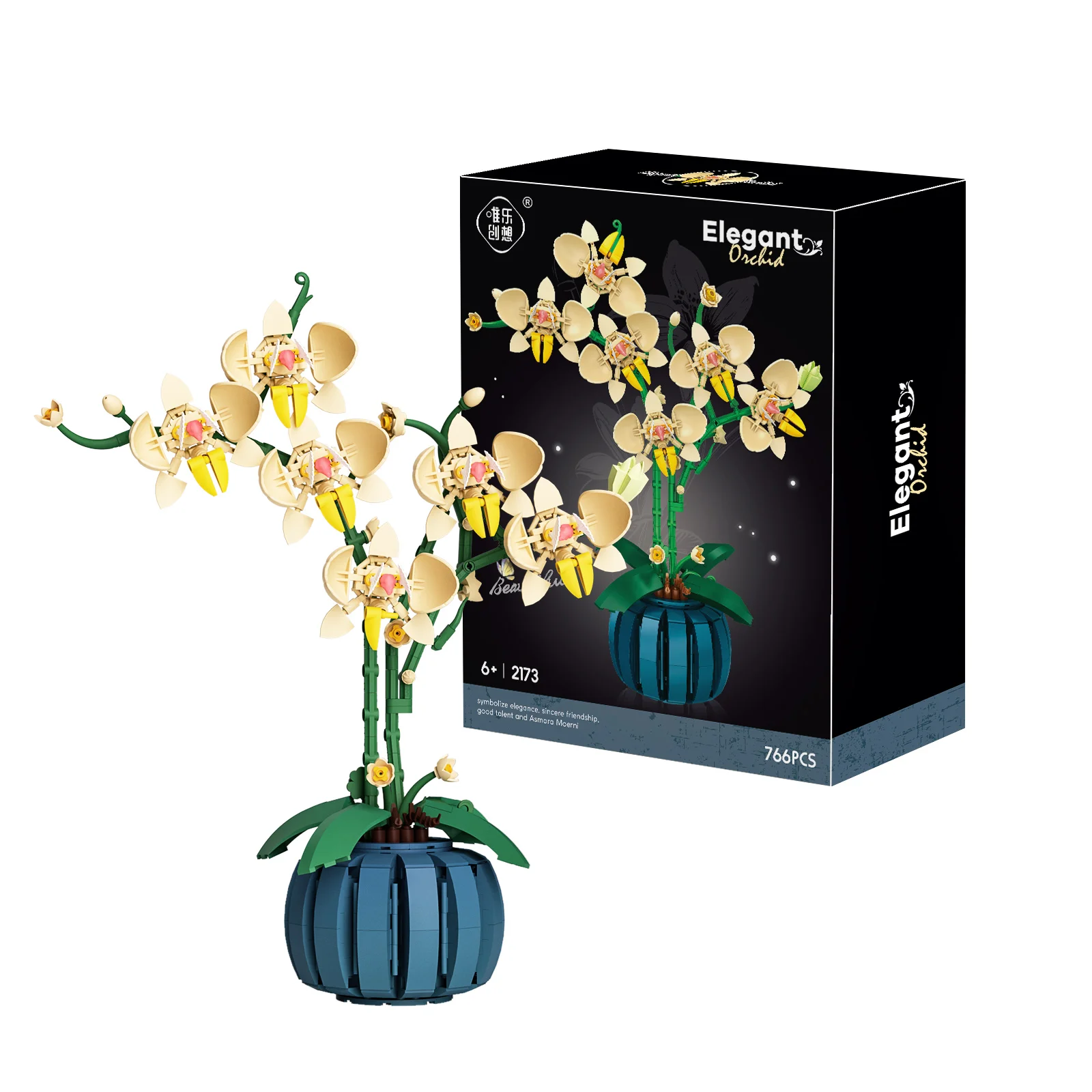 Bouwstenen Orchidee Bloemen Boeket Bloem Blokken Bonsai Plant Model Bakstenen Romantische DIY Home Decoratie Speelgoed voor Kinderen Gift