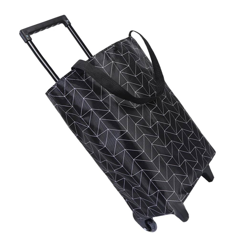 

Shopping Bag with Wheels Waterproof Foldable Trolley Large Capacity Grocery Shopping Cart Portable Outdoor Foldable Grocery