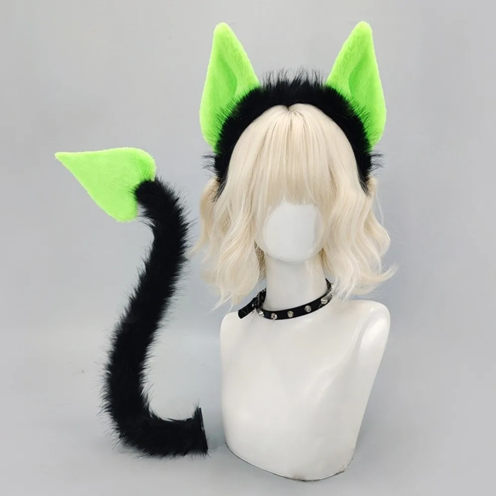 Creative Bentable Halloween Costume Cosplay Props Furry 3D Cat Ears with Belt DIY Devil's Sweetheart Tail Hallowmas