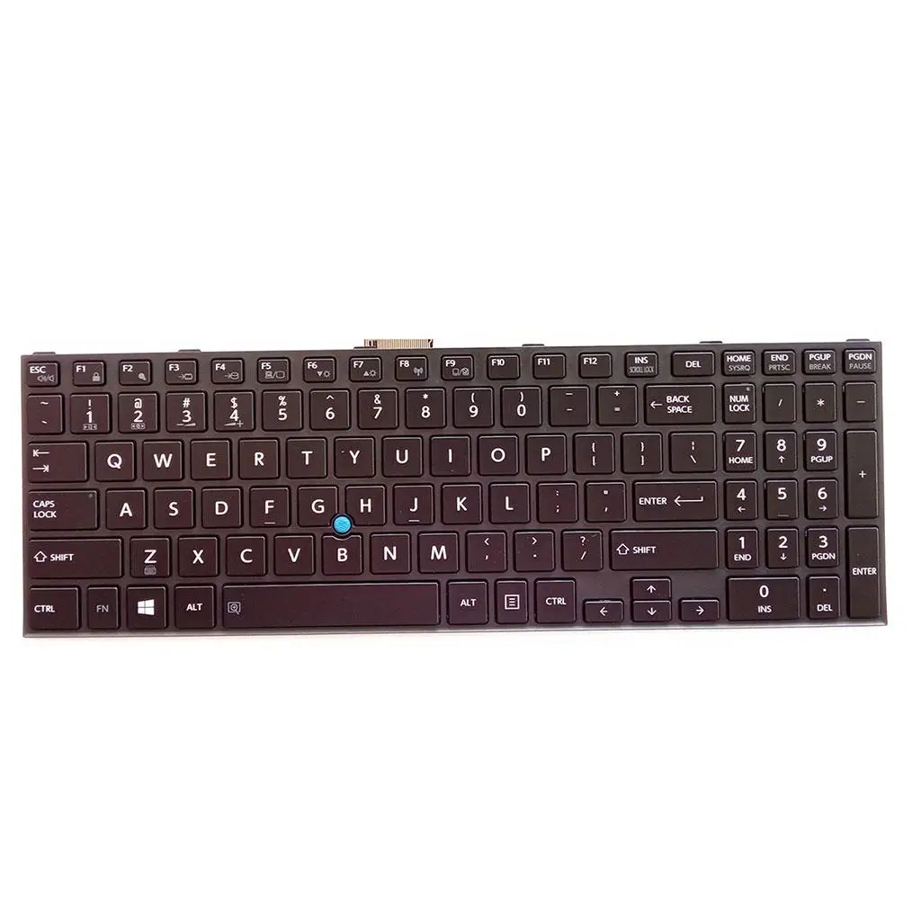 US Backlit Keyboard Laptop Slim Built-In for Toshiba Satellite Pro R50-C