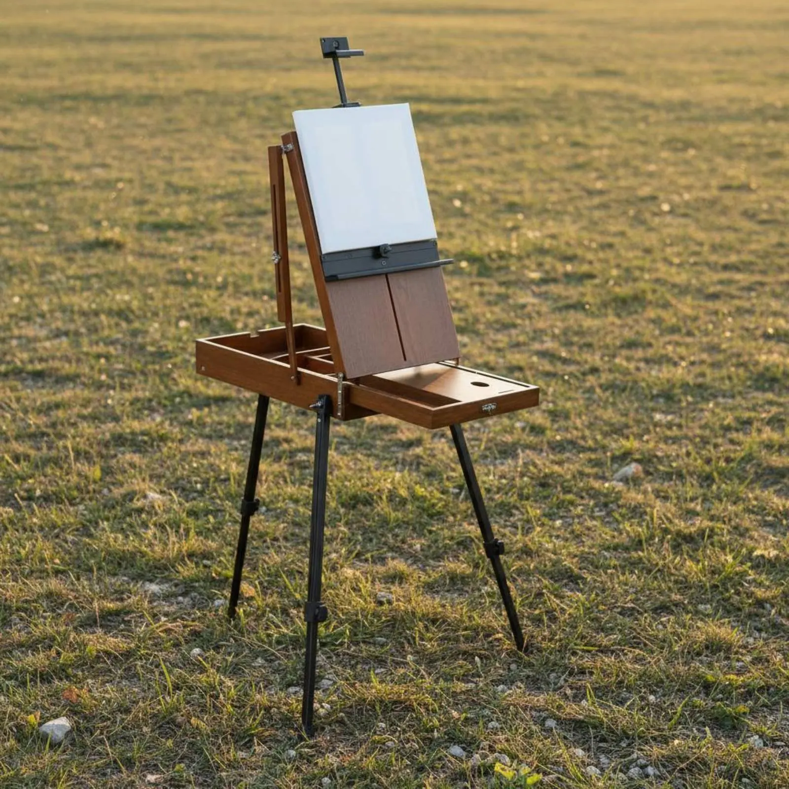 Aluminum Easel Box Multifunctional Portable Easel Box Lightweight Foldable for Artists, Outdoor Sketching, Travel