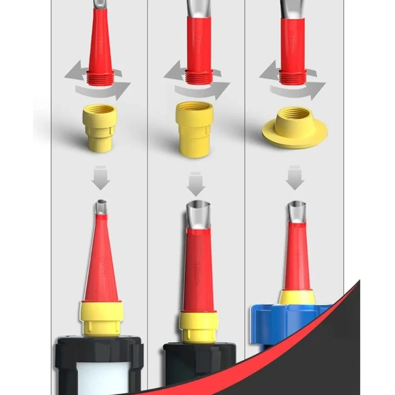 applicatore ugello per calafataggio universale Strumento ugello in gomma riutilizzabile Ugello per calafataggio Strumento in