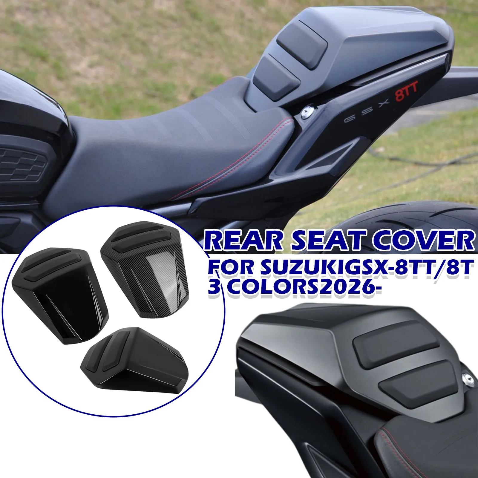 For SUZUKI GSX-8T GSX-8TT 2026- Motorcycle Pillion Rear Seat Cover Cowl Solo Fairing GSX 8T 8TT Rear Hump Rear Tail Cover