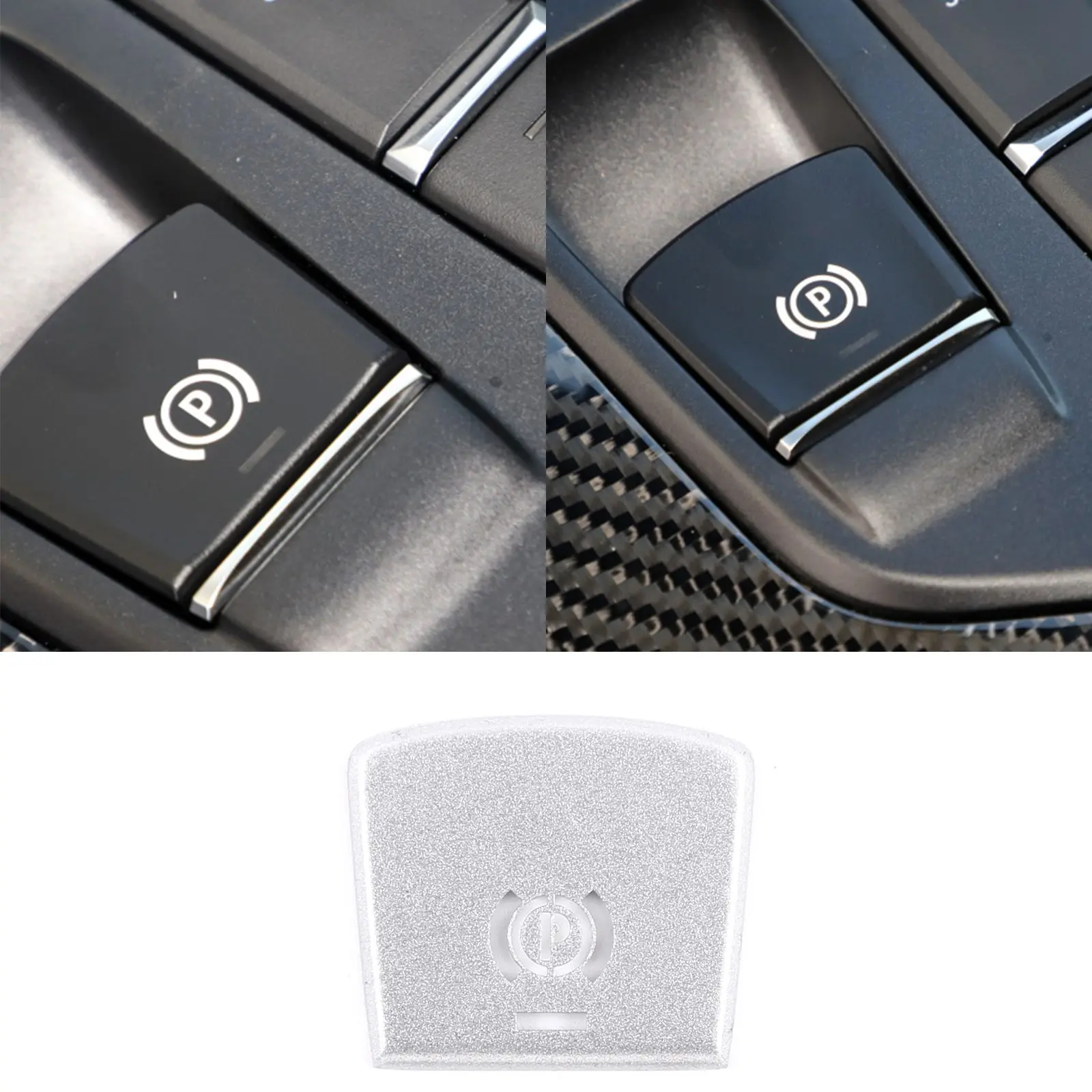 Aluminum Alloy Electronic Handbrake Button Sticker Decoration Cover Trim for Toyota GR Supra A90 2018-2021 Accessories