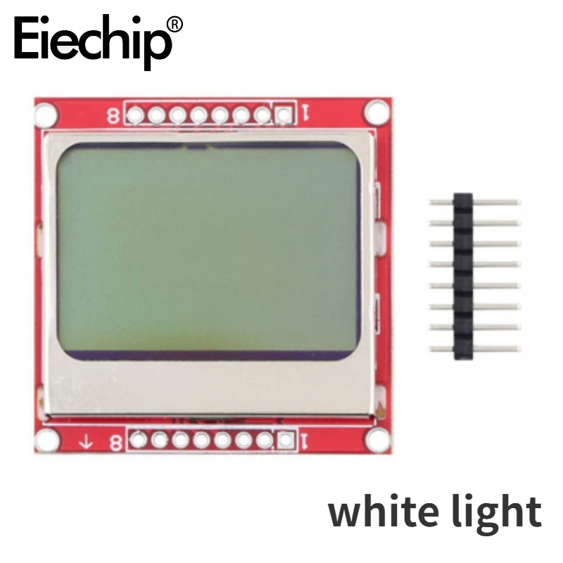 1pc LCD Display Module Dot Matrix Display White Back light Adapter PCB 84*48 84x48 for Nokia 5110 Screen for Arduino Display