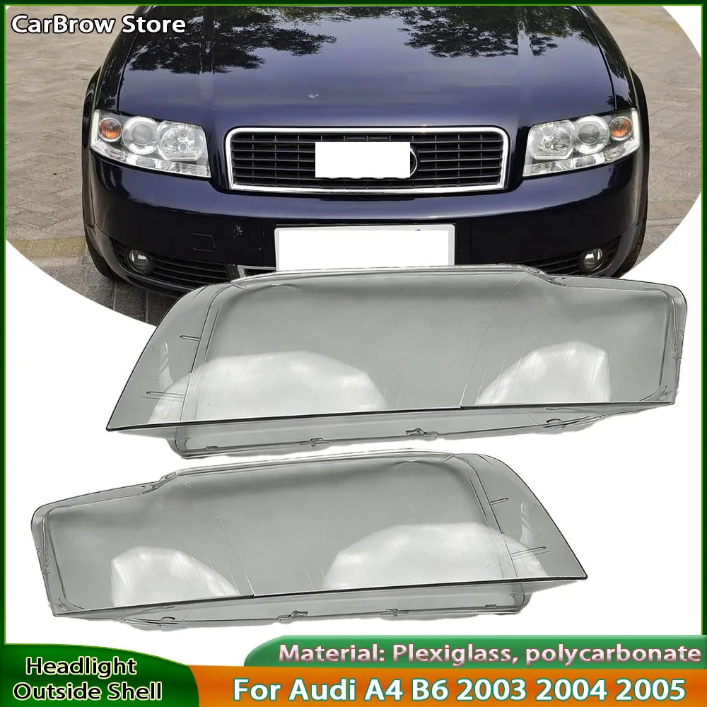 

Headlamp Bulb Lens Protector For Audi A4 B6 (2003 to 2005) Automotive Transparent Headlight Assembly Housing