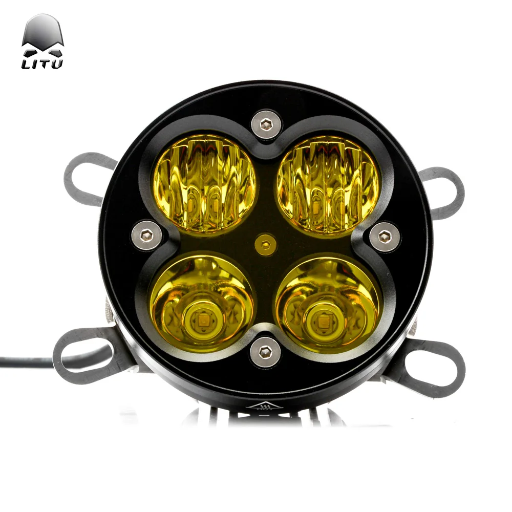 Led Driving Lamp Yellow Light Long Life-span 3 Inch LED Fog Light for Wrangler JK JL Auxiliary Universal 30W Car Spotlight