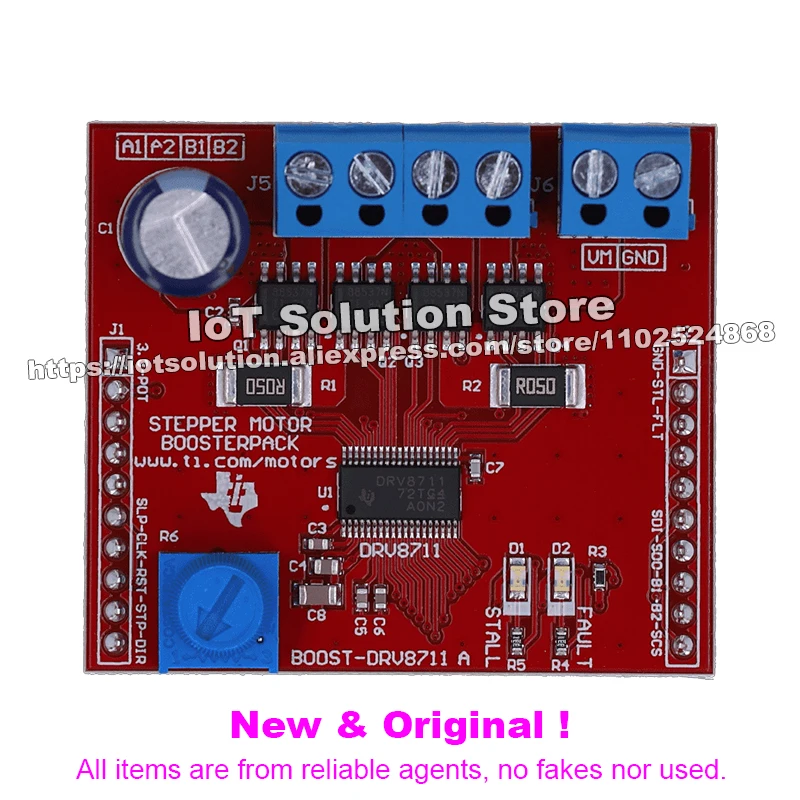 BOOST-DRV8711 Stepper Motor BoosterPack featuring DRV8711 and CSD88537ND Evaluation Board