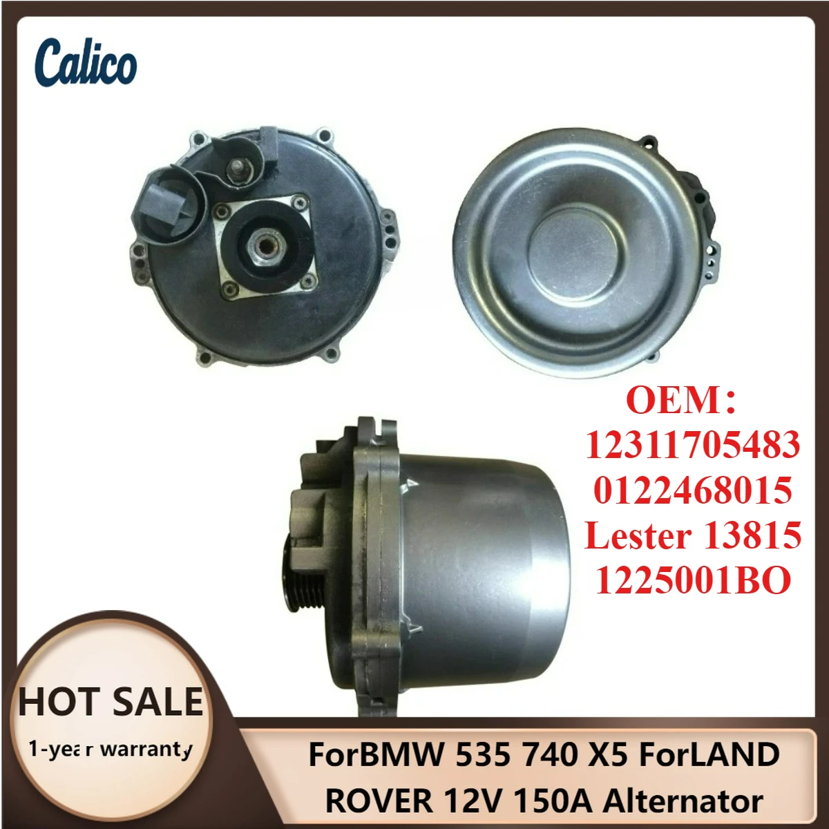 

Exclusive Production Suitable ForBMW 535 740 X5 ForLAND ROVER 12V 150A Alternator 12311705483 0122468015 Lester 13815 1225001BO