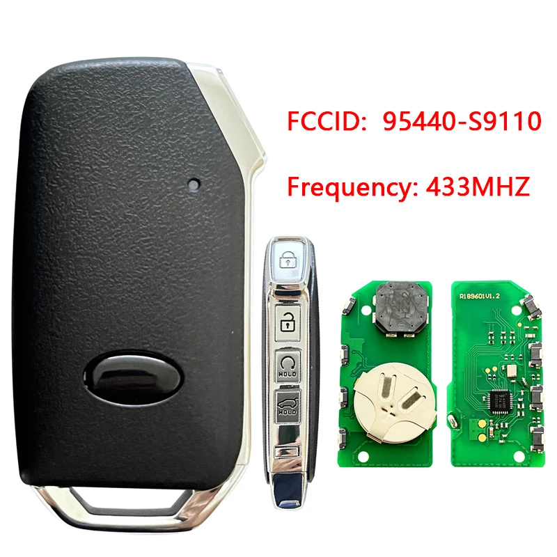 

CN051101 Aftermarket 4 Buttons Smart Key FCC TQ8-FOB-4F24 PN 95440-S9110 ID47 Chip 433MHz Keyless Go For Kia Telluride 2019-2022