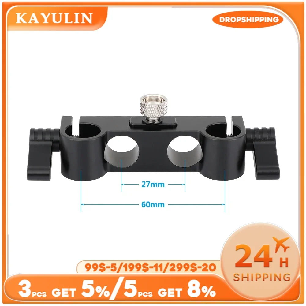 Kayulin 4-Holes 15mm Rod Clamp for tripod base plate Photo Studio Accessory Hot sale