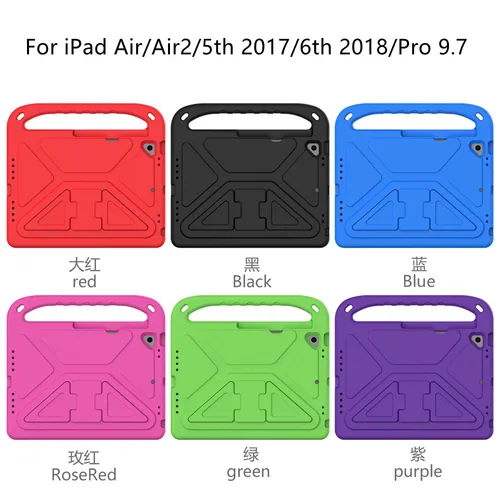 Imagen 2 del producto Para Apple ipad 6ta generación 2018 funda de 9,7 pulgadas A1893 A1954 tableta cubierta para niños para ipad 5ta generación A1823 A1822 coque Air1/Air 2