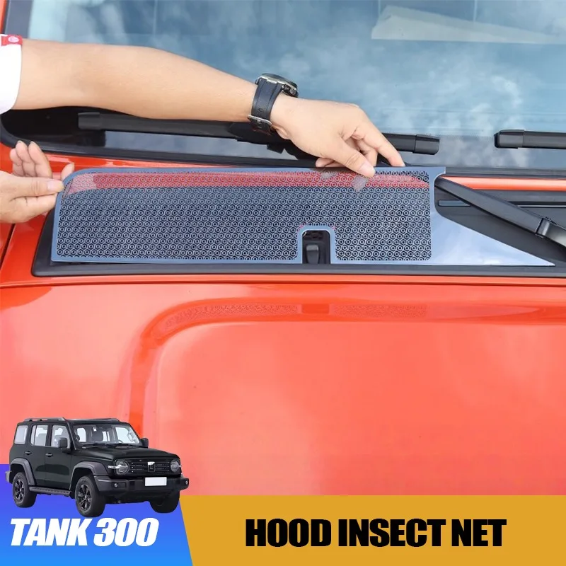 

Stainless Steel Hood Insect Net for Great Wall TANK 300 Engine Heat Dissipation Protection Exterior Styling Decorate Accessory