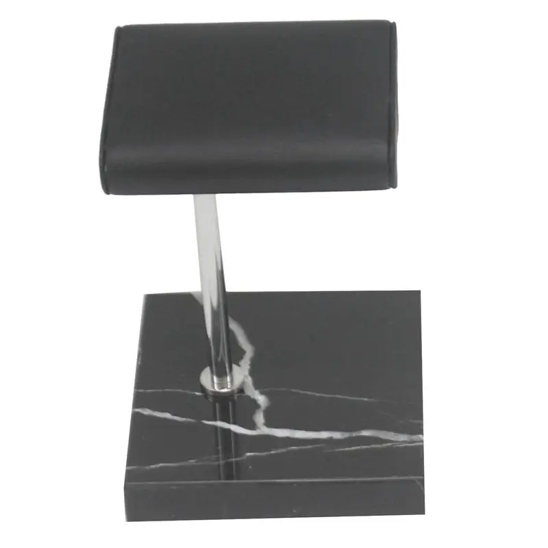 A32HOT-3X Black Marble Base Watch Stand Silver Color Metal Rod Belt Watch Display Props Bracelet Stand Jewelry Placement Stand