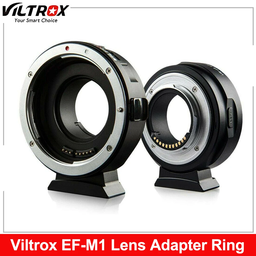 Viltrox EF-M1 Lens Adapter Ring Mount AF Auto Focus for Canon EF/EF-S Lens to M4/3 Micro Four Thirds Camera for GH5/4/3 Olympus
