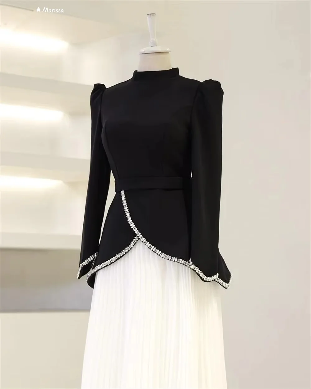 マリッサイブニングドレスウエディングドレス 2025 カスタムメイドシックなイブニングドレス女性ストレートスカートツーピースセットウェディングパーティードレス