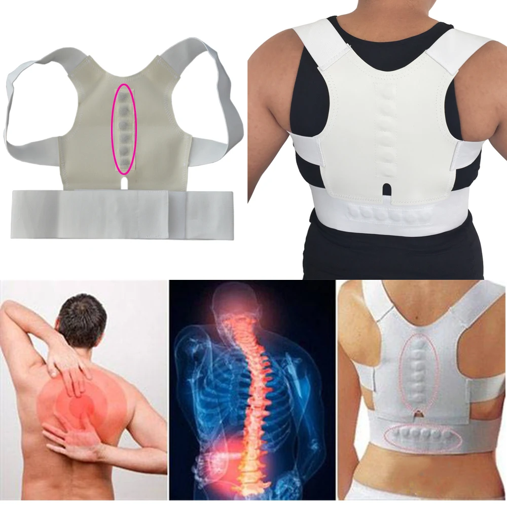 Magnetic Posture Corrector Corset Back Correction Shoulder Brace Lumbar Support Straight Pain Relief for Child Adult Unisex