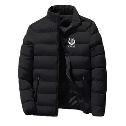 2024 Men's New Scuba Diving CMAS Autumn and Winter Round Neck Four-color Cotton-padded Jacket Warm Coats Printing Tops Clothes