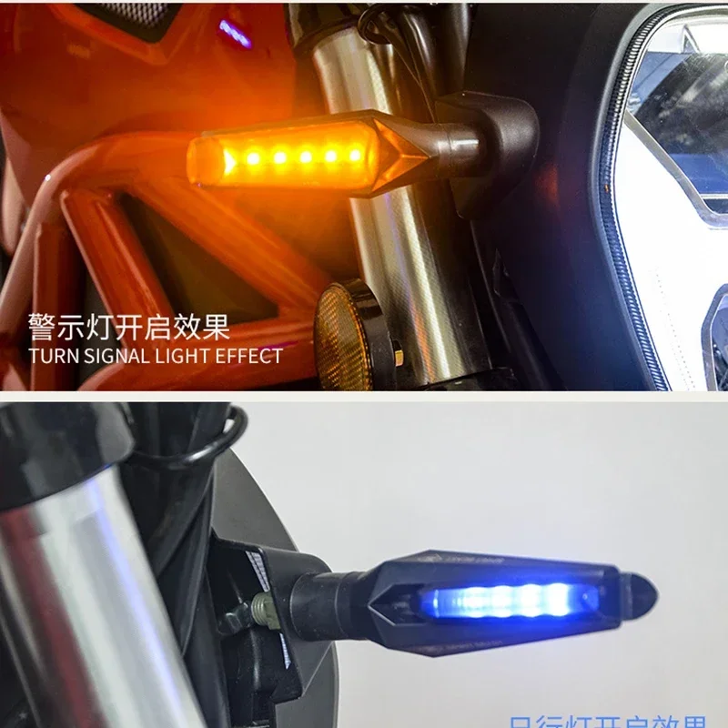 Motorcycle Signal Lights Steering Lights Sports Car 12V LED Turn Signal Scooter Daytime Running Lights for Honda Suzuki BMW KTM