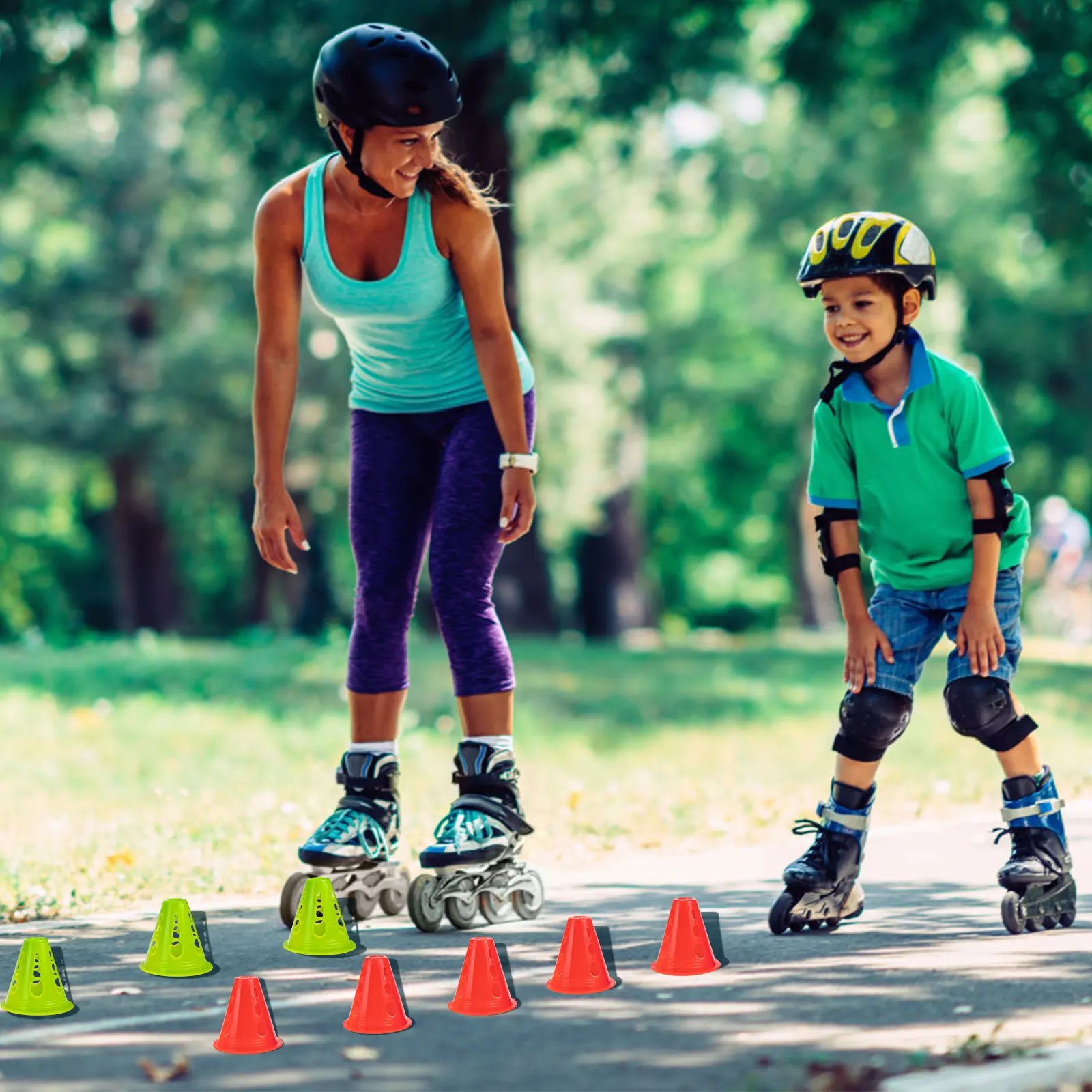 

25pcs Roller Barricades Skating Marker Cones Bright Colors Training Props Small Cones Universal Windproof Stable Display