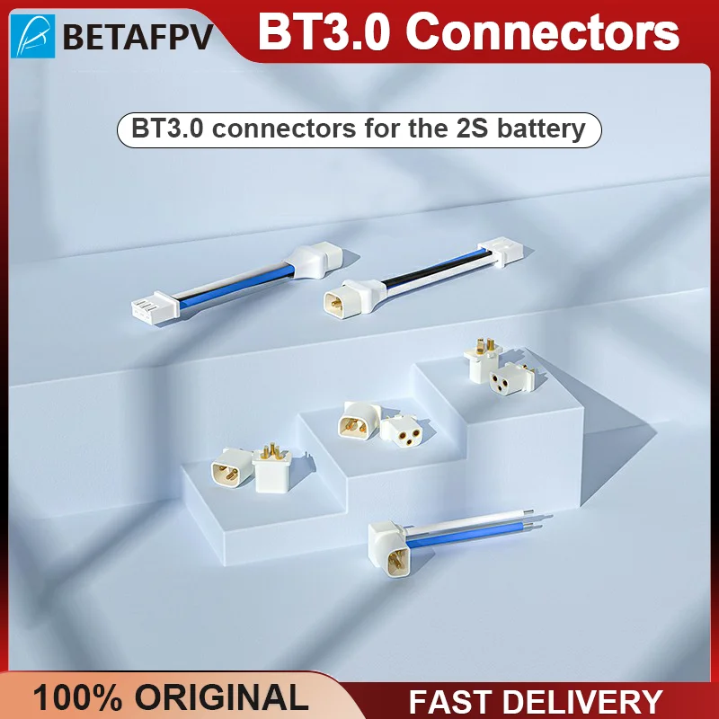 BETAFPV BT3.0 Connectors Male Female  3 Metal Pins BT3.0 2S Cables For 2S Bwhoop Drone Quadcopter Parts
