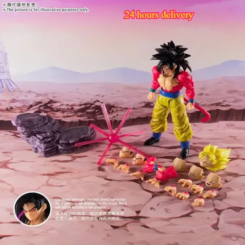 W magazynie Demoniacal Fit Dragon Ball Shf Ssj4 Super Saiyan 4 Untamed Power Figurka Son Goku Figurki akcji Model Zabawki