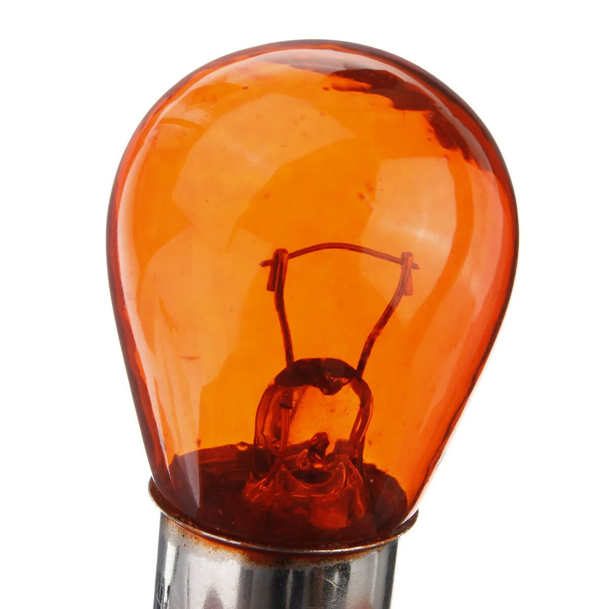 10Pcs 21W Amber Indicator Bayonet Base Lamp Turn Signal Car Light Car Interior Bulb Auto Dashboard Warning Indicator image 4