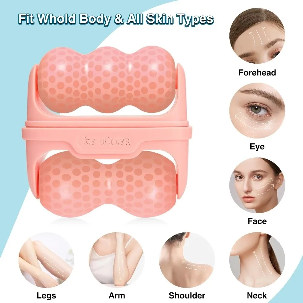 Multifunctionele ijskompres Massage Roller Koude compressie Schoonheidsapparaat 2-in-1 gezichtsmassager Koeling Huidverzorgingstool