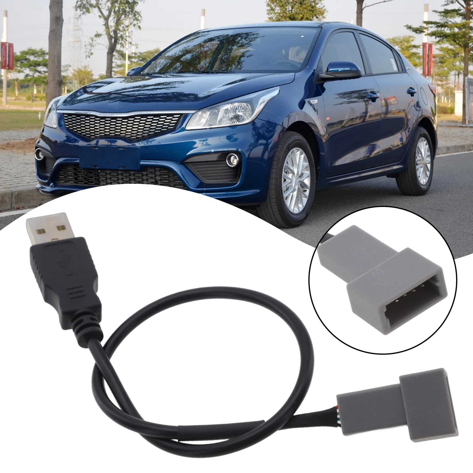 محول راديو السيارة 4Pin المقبس كابل تركيب السيارة التثبيت المباشر سهل الاستخدام مواد عالية الجودة مادة ABS #6