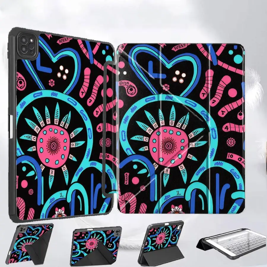 

Чехол для планшета с психоделическим абстрактным дизайном для iPad Air 4 5 M3 M2 M4 11 дюймов Pro 2025 Mini 6 7 Pro 11th 10th 9th 8th 7th
