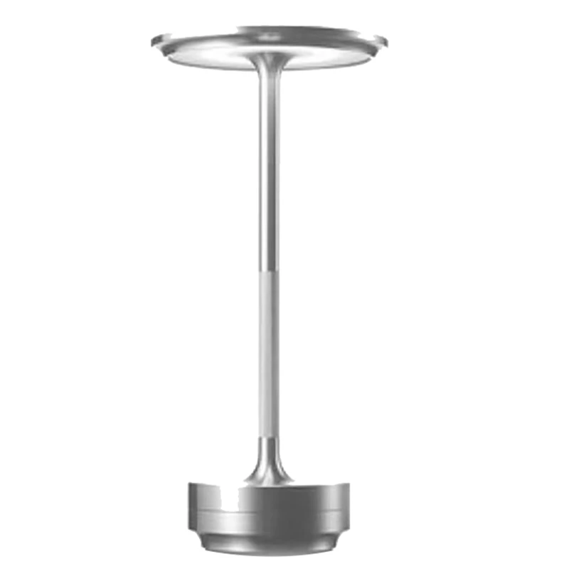 

Restaurant Bar Desk Lamp USB Desk Lamp Dimming Atmosphere Retro Portable Charging Touch Silver