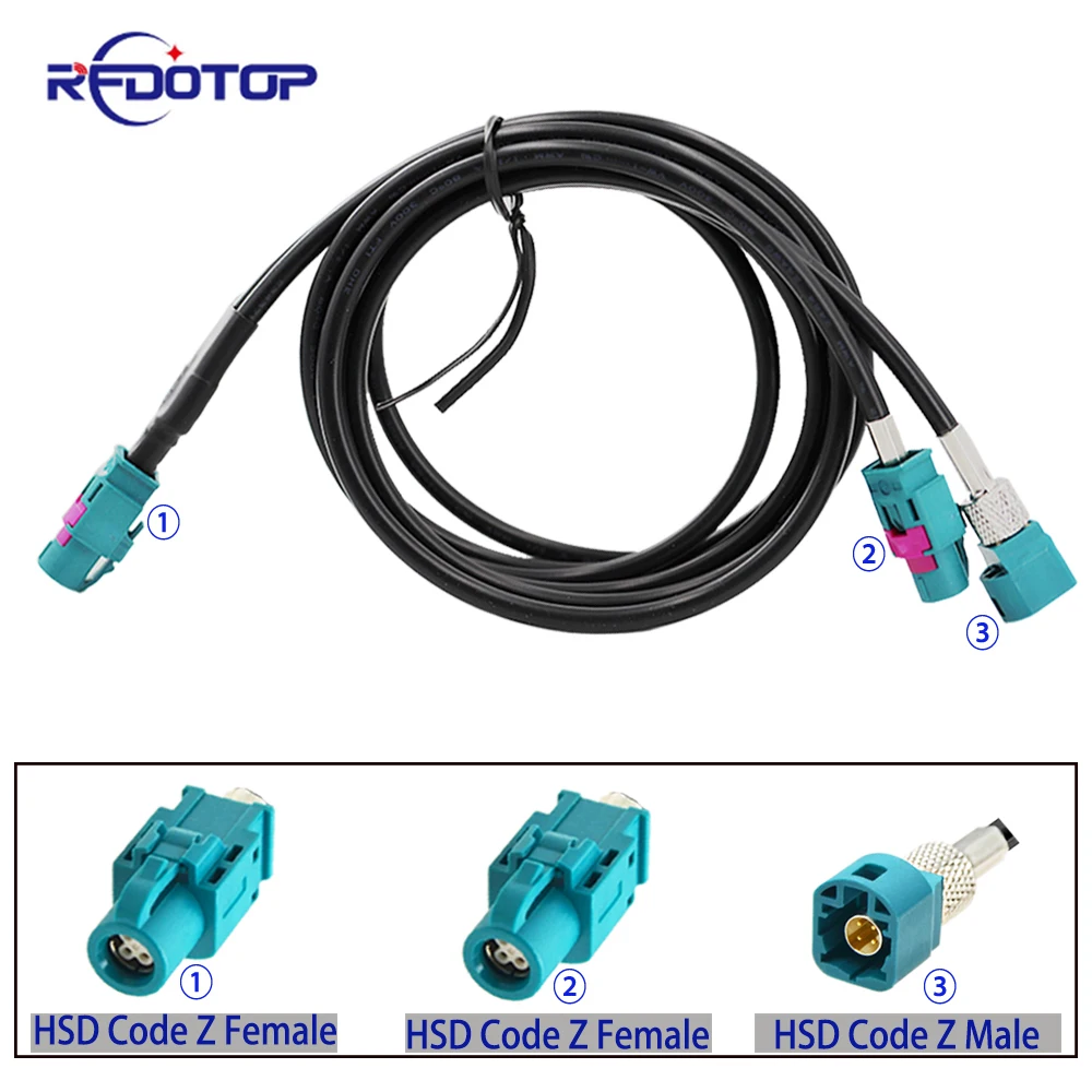 

Y Type 1 to 2 Splitter HSD LVDS Cable 4 Pin Code Z to Z Female & Z Male Connector Wire Video Line,Connector Can be Customized