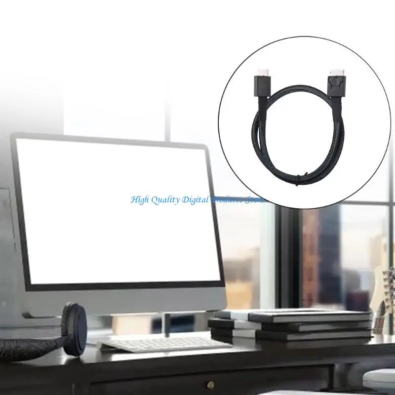 

U2JE 16 Гбит / с кабель жесткого диска Oculink SFF-8611 PCIE4.0 Массивная карта Перенос кабеля передачи данных 16 Гбит / с 0,5 м