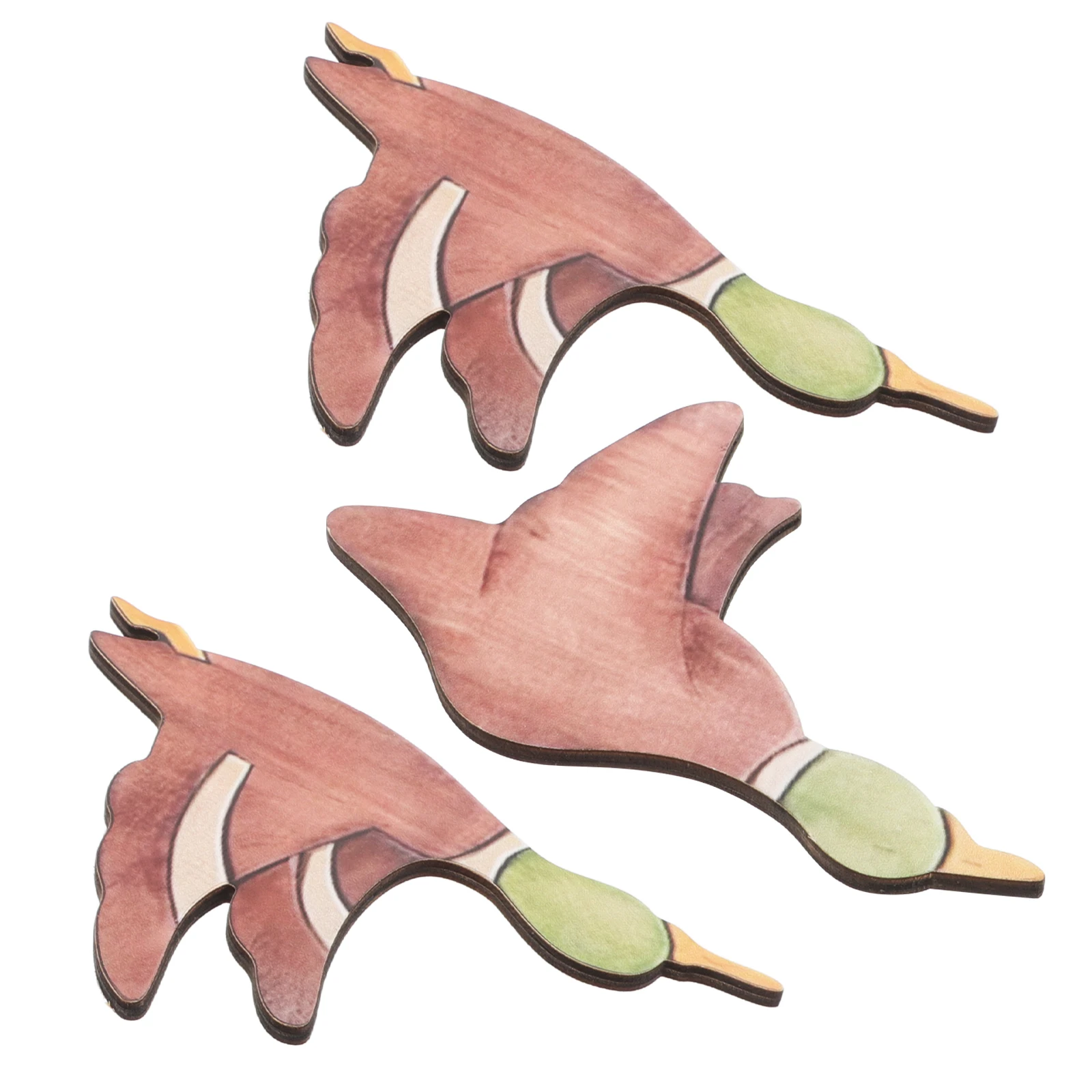

3pcs Wall Decor Modern Wood Bird Sculpture Vintage Hanging Craft Home nament Bedroom Office Flying Bird Wall Decorations Indoor