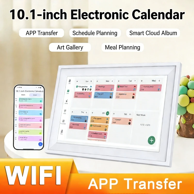 

10.1-inch WIFI Smart Digital Calendar IPS High-definition Touch Screen Smart Home Planner Electronic Photo Album Calendar Device