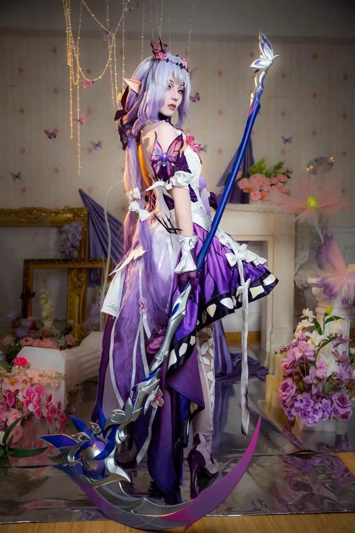 Castorice Cos Sickle Weapons Game Honkai:Star Rail Cosplay Prop Halloween Christmas Fancy Party Costume Accessories