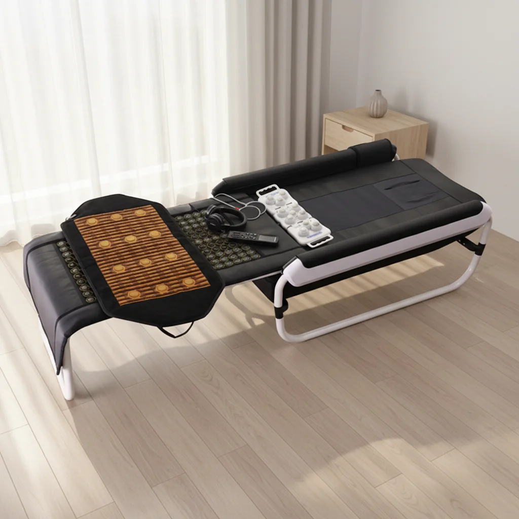 New Electric Thermal Thai Jade Stone V3 Plus Luxurious Portable Master V6 Therapeutic Massage Bed