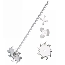 1set Laboratory 304 Stainless Steel Sawtooth Disc Stirrer, Dispersive disc Agitator with Stirring Rod