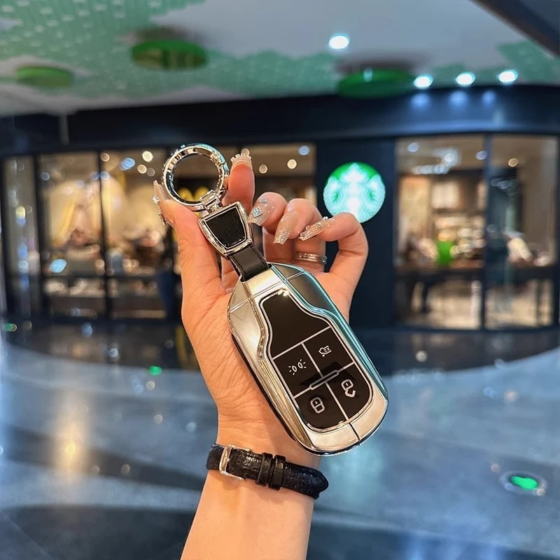 

Car Key Case for Maserati Levante Ghibli Quattroporte GT Granturismo GranCabrio TPU Cover Shell Fob Protector Accessories