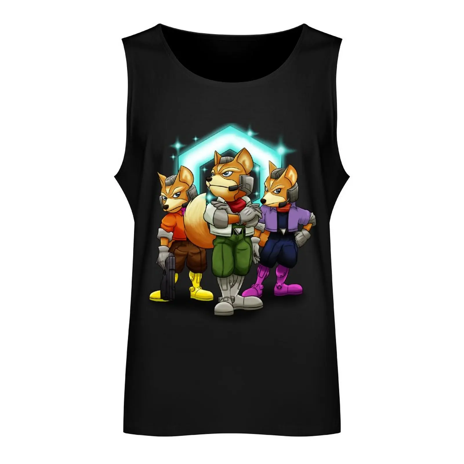 Fox Victory Pose Tank Top gym shirt man T-shirt men gym clothes man