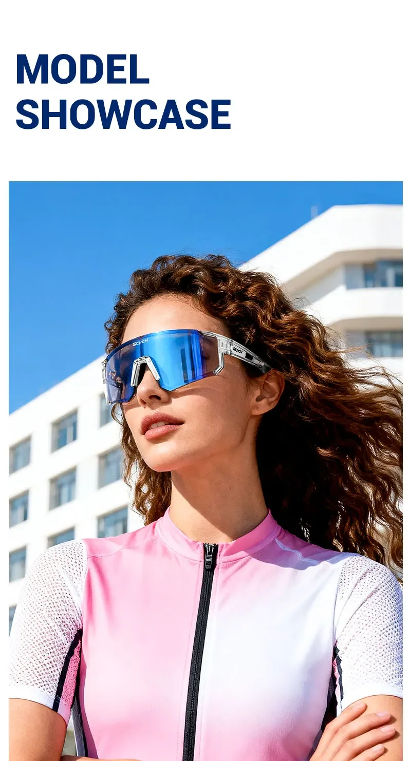 SCVCN Damen Radsport-Sonnenbrille Herren Fahrrad-Motorrad-Brille Outdoor-Sport Angeln Klettern Eyewear UV400 Laufbrille – Detail 11
