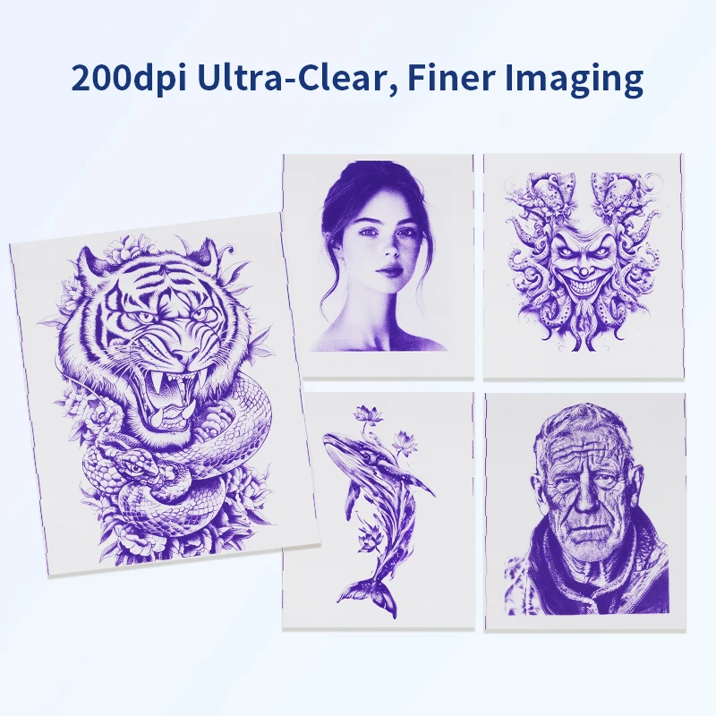 جديد AIMO T08FD طابعة استنسل الوشم الحرارية اللاسلكية آلة نقل الوشم آلة ناسخة متوافقة مع الهاتف الذكي والكمبيوتر #3