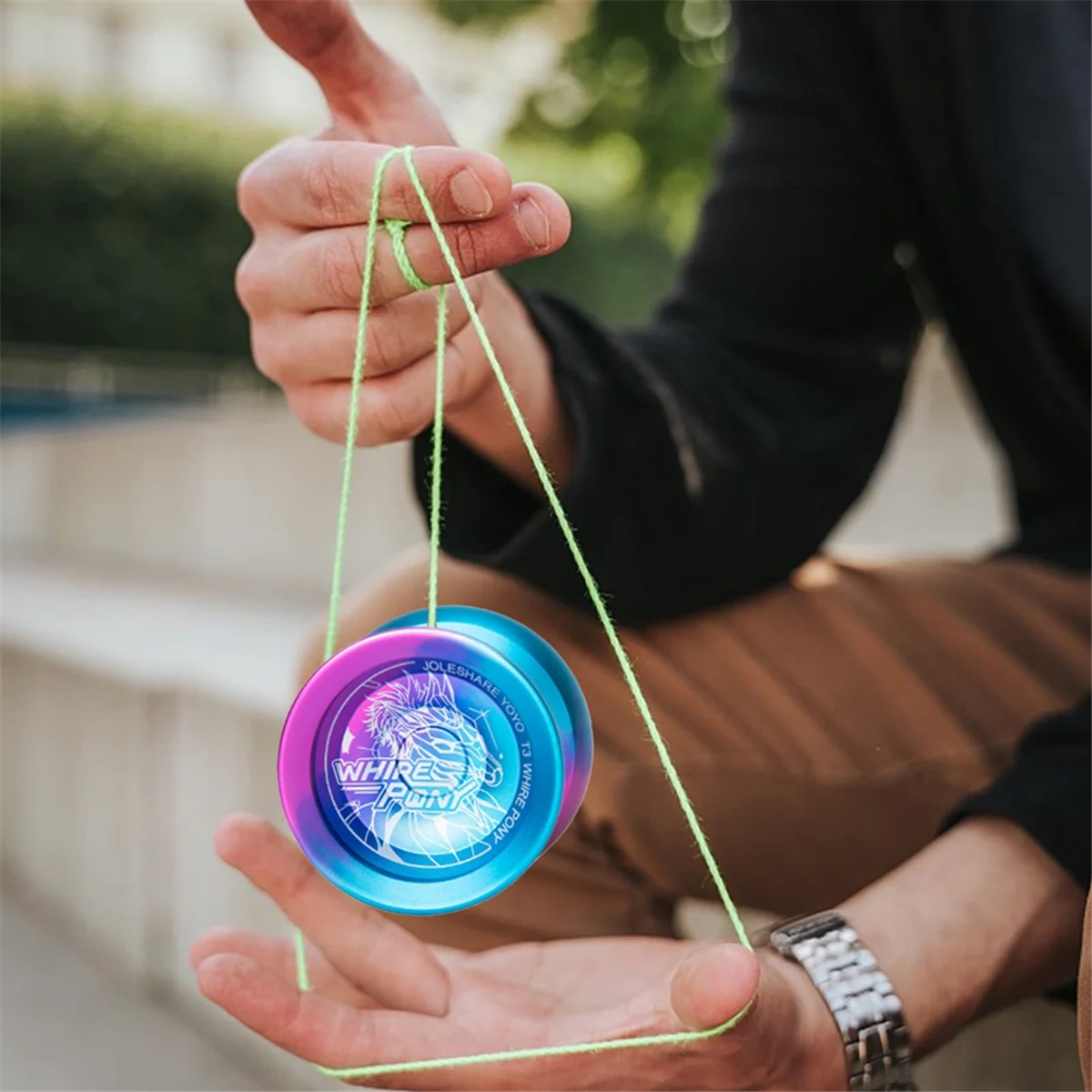 LESHARE-Ensemble de Yo-Yo Magique Professionnel avec Roulements de Résubdivision et Gants pour Enfants et Débutants, avec 5 Cordes